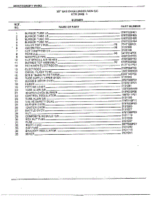 30" Gas Over / Under Burner Page 2 parts for Frigidaire Range 3448A from AppliancePartsPros.com
