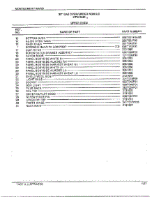 30" Gas Over / Under Upper Oven Page 2 parts for Frigidaire Range 3448A from AppliancePartsPros.com