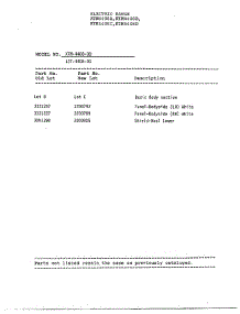 Electric Range / Information Page 2 parts for Frigidaire Range 4408D from AppliancePartsPros.com