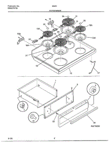 Top / Drawer parts for Frigidaire Range 484440D from AppliancePartsPros.com