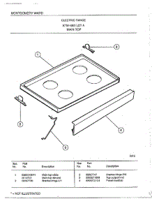 Main Top parts for Frigidaire Range 4851A from AppliancePartsPros.com