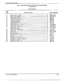30" Floor Supported Elec Backguard Page 2 parts for Frigidaire Range 4478B from AppliancePartsPros.com