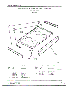 Main Top parts for Frigidaire Range 4891A from AppliancePartsPros.com