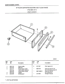 Utility Drawer parts for Frigidaire Range 4899A from AppliancePartsPros.com