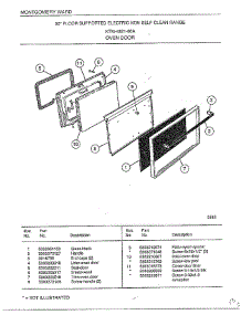 Oven Door parts for Frigidaire Range 4821-80A from AppliancePartsPros.com