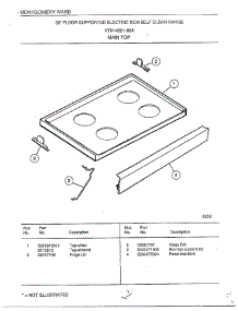 Main Top parts for Frigidaire Range 4821-80A from AppliancePartsPros.com