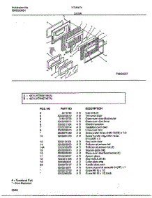 Door parts for Frigidaire Range 4874-80A from AppliancePartsPros.com