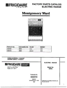 Electric Range Front Cover parts for Frigidaire Range 48664B from AppliancePartsPros.com