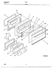 Door parts for Frigidaire Range 48664B from AppliancePartsPros.com
