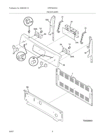 03 - Backguard parts for Frigidaire Range CFEF366GCA from AppliancePartsPros.com
