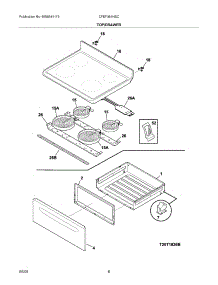 07 - Top / Drawer parts for Frigidaire Range CFEF364HSC from AppliancePartsPros.com