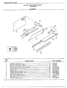 30" Gas Over / Under Splasher parts for Frigidaire Range 3448A from AppliancePartsPros.com
