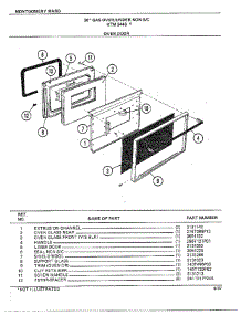 30" Gas Over / Under Oven Door parts for Frigidaire Range 3448A from AppliancePartsPros.com