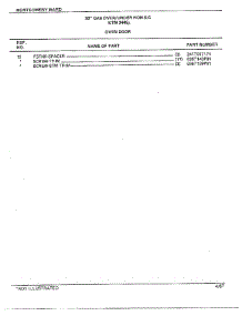 30" Gas Over / Under Oven Door Page 2 parts for Frigidaire Range 3448A from AppliancePartsPros.com