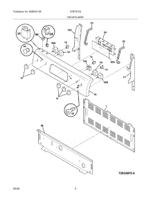 03 - Backguard parts for Frigidaire Range CFEF376GSE from AppliancePartsPros.com