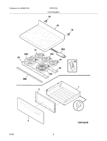 07 - Top / Drawer parts for Frigidaire Range CFEF376GSE from AppliancePartsPros.com