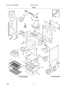 07 - Body parts for Frigidaire Range BGGF3041KFC from AppliancePartsPros.com