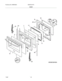 11 - Door parts for Frigidaire Range BGGF3041KFC from AppliancePartsPros.com