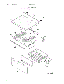 07 - Top / Drawer parts for Frigidaire Range CFEF364HSA from AppliancePartsPros.com