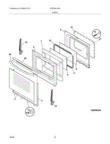 09 - Door parts for Frigidaire Range CFEF364HSA from AppliancePartsPros.com