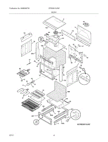 05 - Body parts for Frigidaire Range CFES3015LW3 from AppliancePartsPros.com