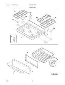 09 - Top / Drawer parts for Frigidaire Range CGLGFZ86GCE from AppliancePartsPros.com