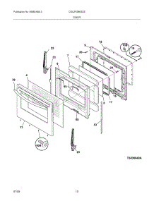 11 - Door parts for Frigidaire Range CGLGFZ86GCE from AppliancePartsPros.com