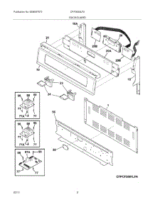 03 - Backguard parts for Frigidaire Range CPIF3093LFA from AppliancePartsPros.com