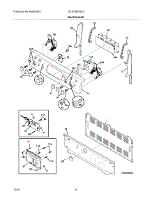 03 - Backguard parts for Frigidaire Range CPLEFMZ9GCG from AppliancePartsPros.com