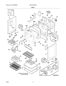 05 - Body parts for Frigidaire Range CPLEFMZ9GCG from AppliancePartsPros.com