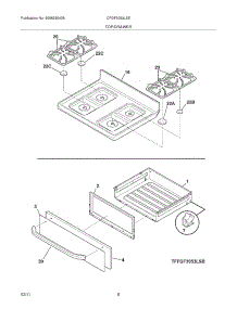 09 - Top / Drawer parts for Frigidaire Range CFGF3053LSE from AppliancePartsPros.com