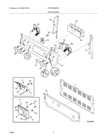 03 - Backguard parts for Frigidaire Range CPLEFM99ECH from AppliancePartsPros.com
