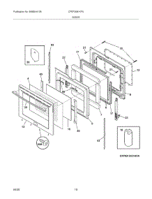 09 - Door parts for Frigidaire Range CPEF3081KFA from AppliancePartsPros.com