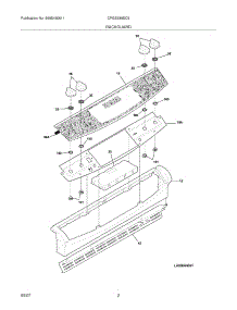 03 - Backguard parts for Frigidaire Range CPGS389EC5 from AppliancePartsPros.com
