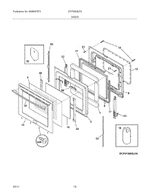 11 - Door parts for Frigidaire Range CPIF3093LFA from AppliancePartsPros.com