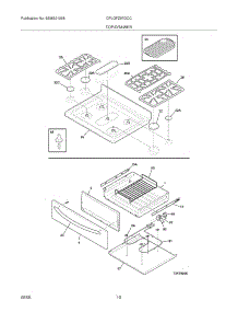 09 - Top / Drawer parts for Frigidaire Range CPLGFZ97GCC from AppliancePartsPros.com