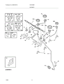 05 - Burner parts for Frigidaire Range CGCS389ES1 from AppliancePartsPros.com