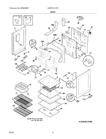 05 - Body parts for Frigidaire Range CGEF3041KFB from AppliancePartsPros.com