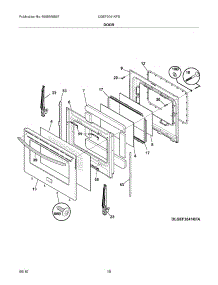 09 - Door parts for Frigidaire Range CGEF3041KFB from AppliancePartsPros.com