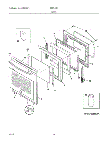 09 - Door parts for Frigidaire Range CGEF3055KWA from AppliancePartsPros.com
