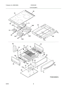07 - Top / Drawer parts for Frigidaire Range CGES3065KW1 from AppliancePartsPros.com