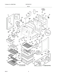 05 - Body parts for Frigidaire Range CGEF3057KFC from AppliancePartsPros.com