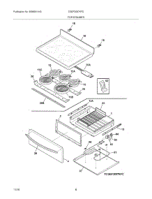07 - Top / Drawer parts for Frigidaire Range CGEF3057KFD from AppliancePartsPros.com