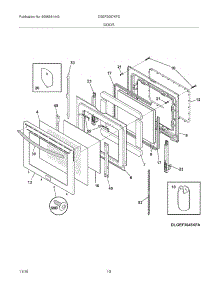 09 - Door parts for Frigidaire Range CGEF3057KFD from AppliancePartsPros.com
