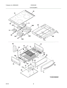 07 - Top / Drawer parts for Frigidaire Range CGES3065KW2 from AppliancePartsPros.com