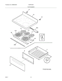 07 - Top / Drawer parts for Frigidaire Range CGEF3032KWC from AppliancePartsPros.com
