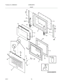 09 - Door parts for Frigidaire Range CGES3065KF4 from AppliancePartsPros.com