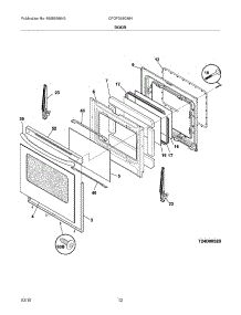 11 - Door parts for Frigidaire Range CFGF368GMH from AppliancePartsPros.com