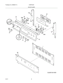 03 - Backguard parts for Frigidaire Range CGEF3032KWD from AppliancePartsPros.com