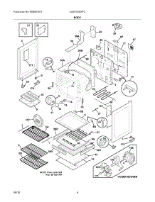 05 - Body parts for Frigidaire Range CGEF3042KFC from AppliancePartsPros.com